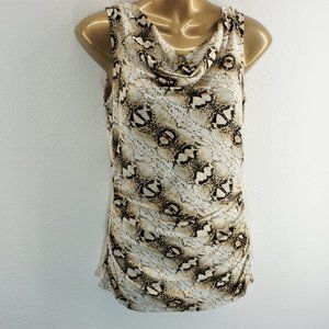 White house black market snake skin print sleeveless top size XS